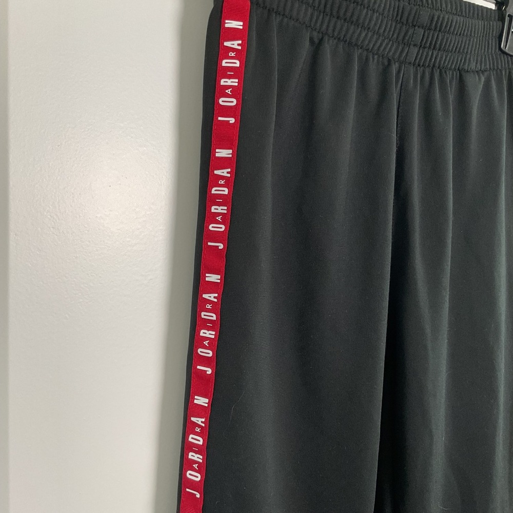 Jordan Jogger Pants Colorblock Track Athletic Black Red Boys Size M - Picture 4 of 5